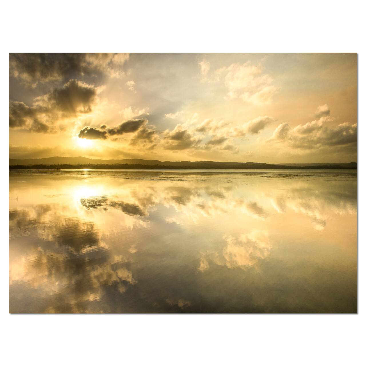 Designart - Amazing Foreshore Reserve Reflection - Large Seashore Canvas Print